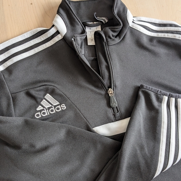 Adidas Black and White Performance Jacket with Athletic Cut - Picture 12 of 15
